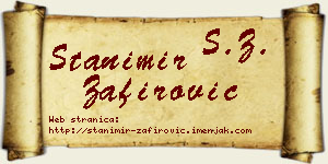 Stanimir Zafirović vizit kartica